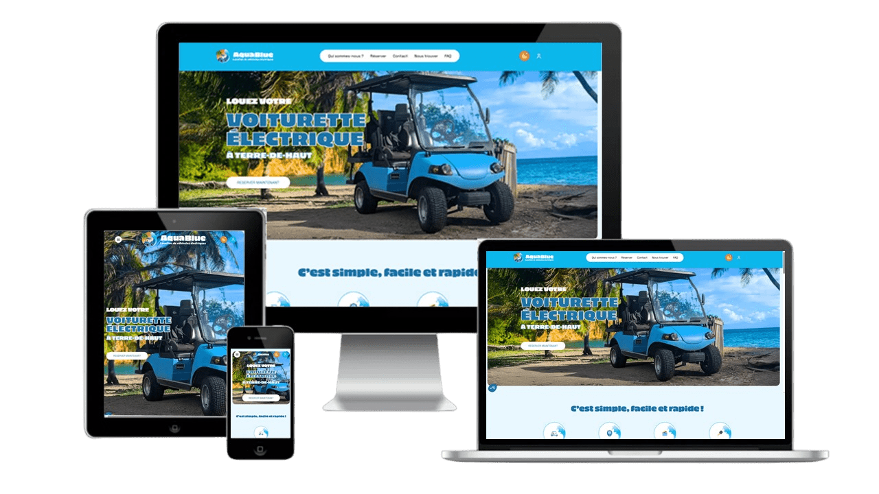 Aqua blue responsive