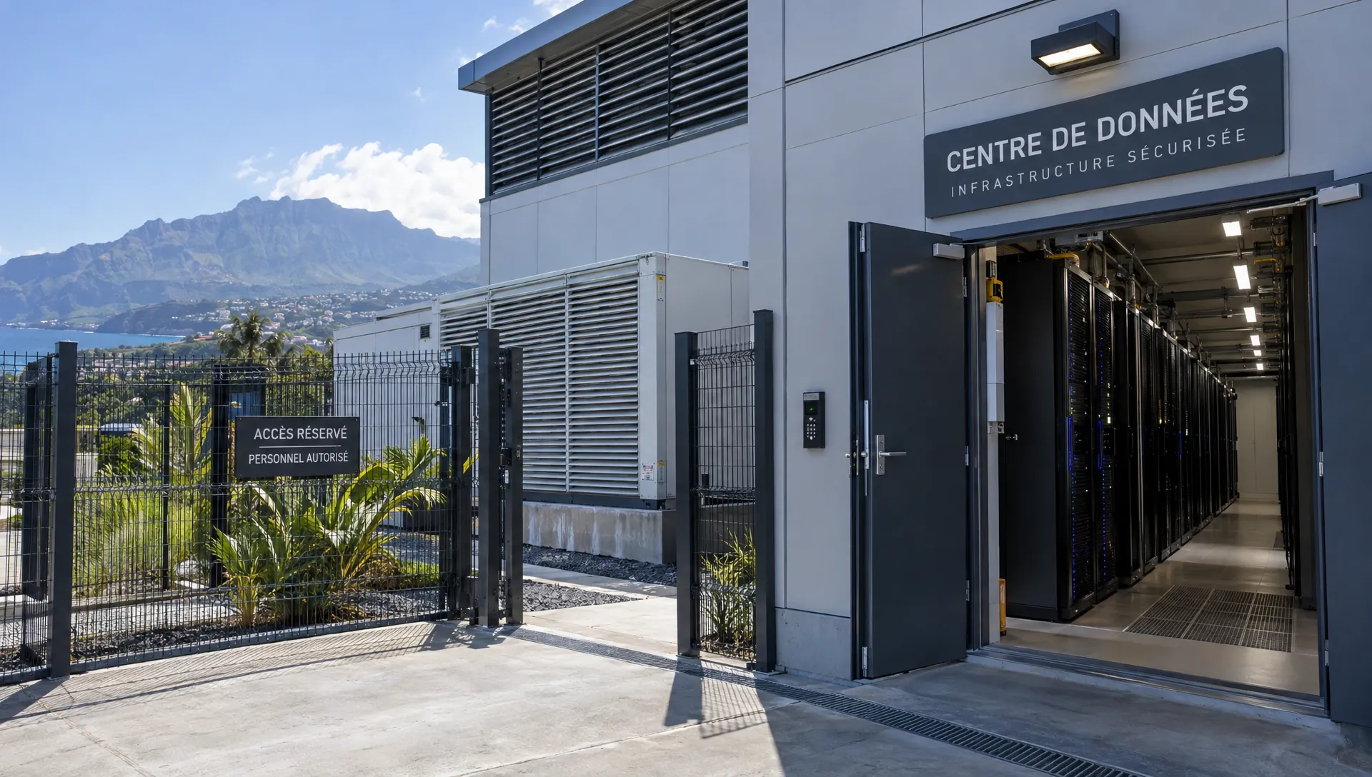 Un centre d’hébergement informatique à La Réunion abrite l’infrastructure qui maintient les sites web accessibles.